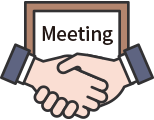 Biz meeting in progress icon